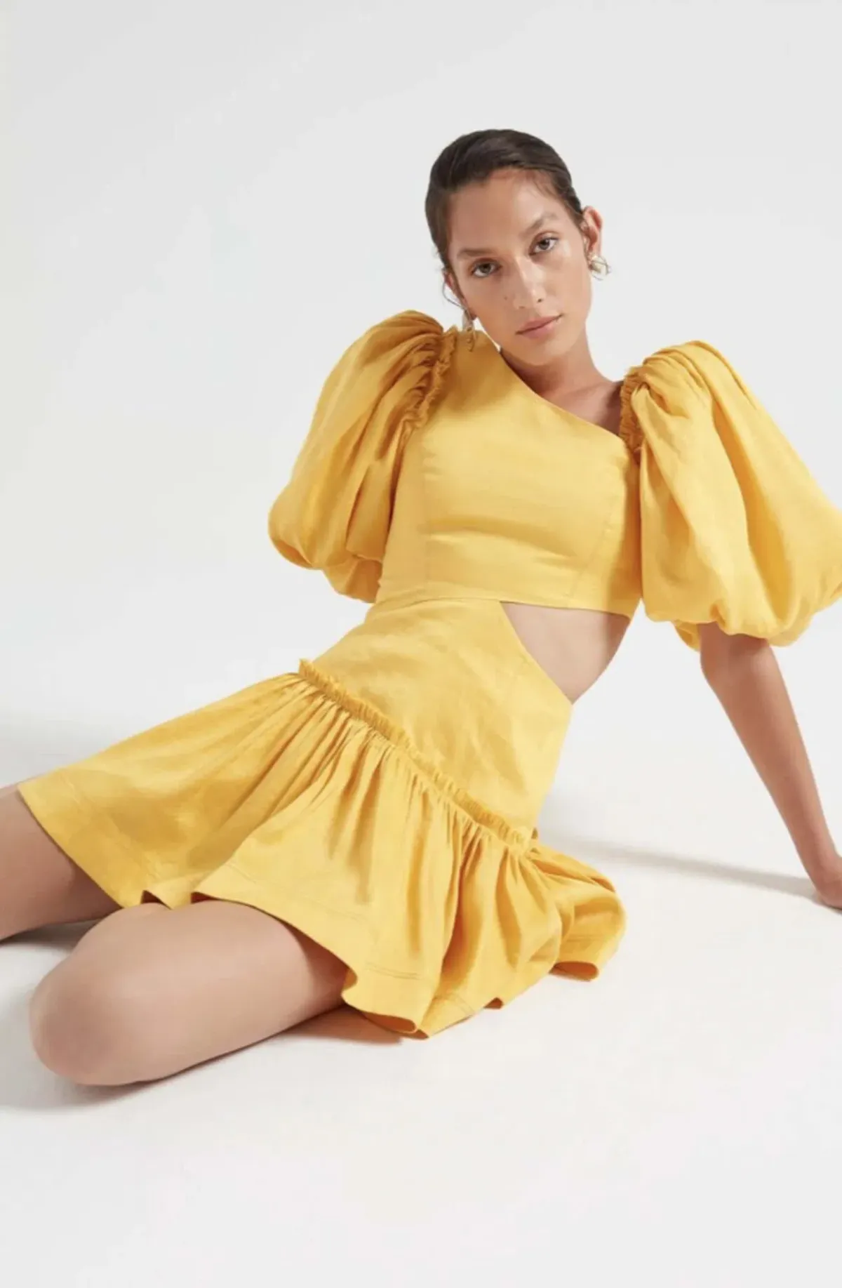 Aje Chateu Mini Dress in Sunshine Size 6 - Image 2