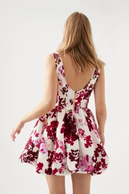 Aje Suzette Mini Dress Red Floral Size 6 for rent on The Volte - image 3