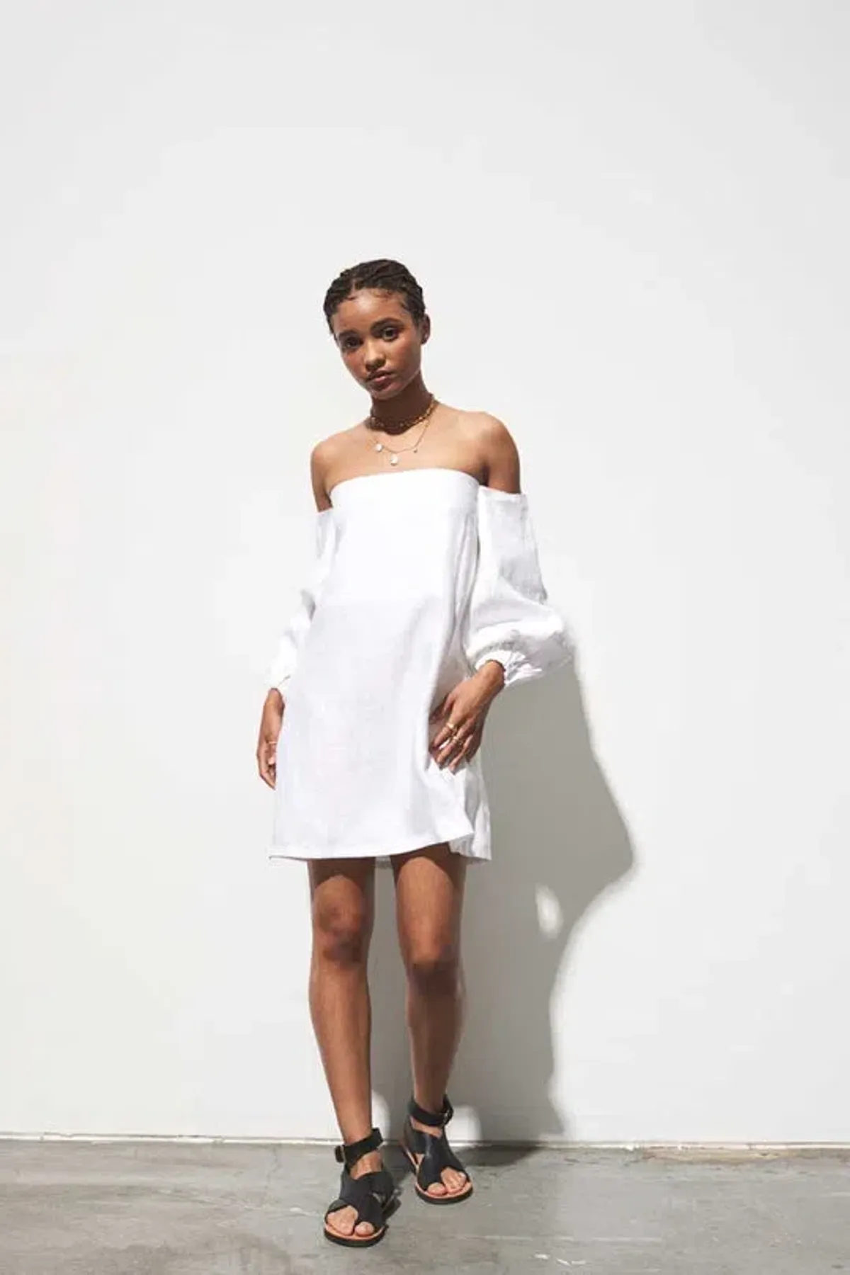 Maurie and Eve Acme Off Shoulder Dress White Size 10 - Image 1