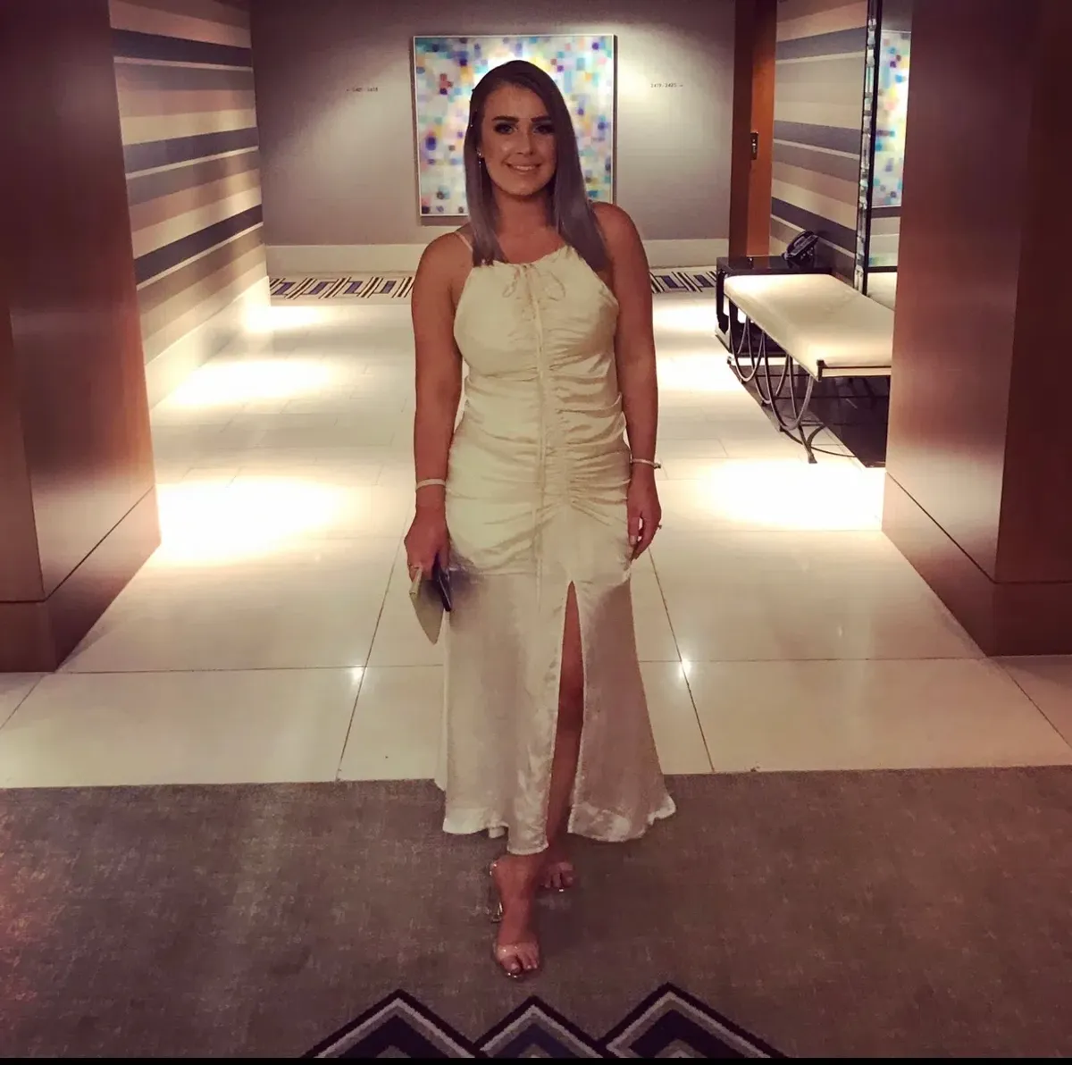 Alice McCall Blue Moon Midi Dress Oyster Size 10 - Image 3