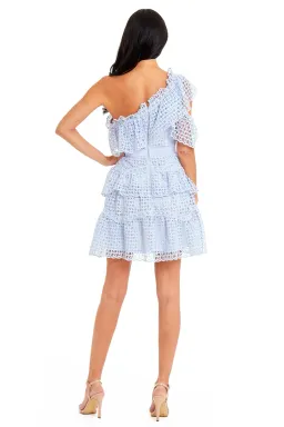 Self-portrait One Shoulder Lilac Organza Dress Purple Size 8 for rent on The Volte - image 4