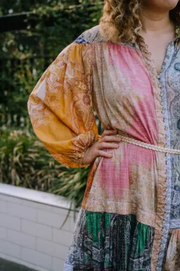 Zimmermann Anneke Spliced Lantern Mini Dress Print Size 4/ AU 16 for rent on The Volte - image 6