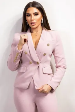 Catwalk Instyle Gianna Two-Piece Suit Blush Size 12 for rent on The Volte - image 2