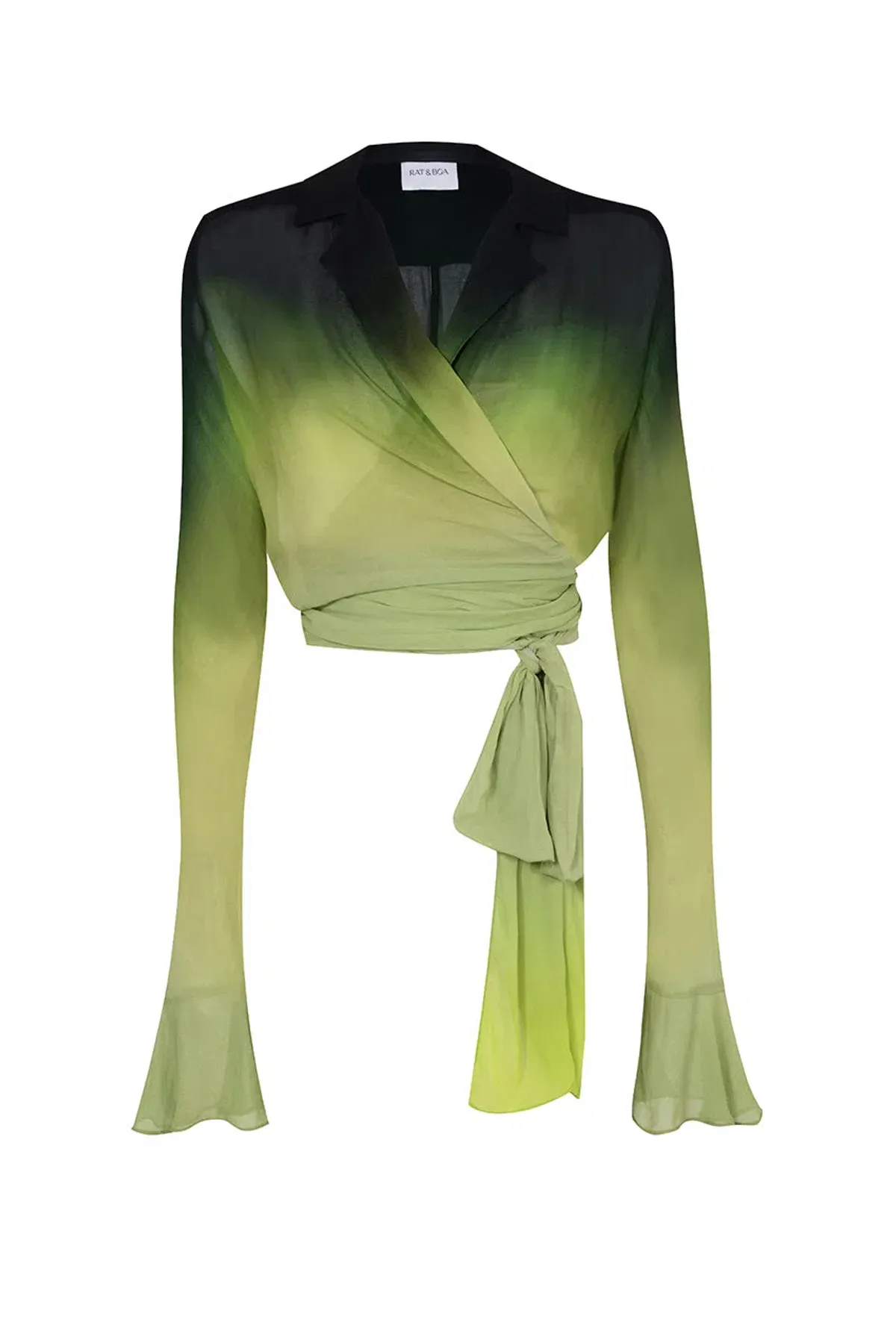 Rat & Boa Cypress Shirt and Skirt Set Dip-dyed Green Size XS/S - Image 4