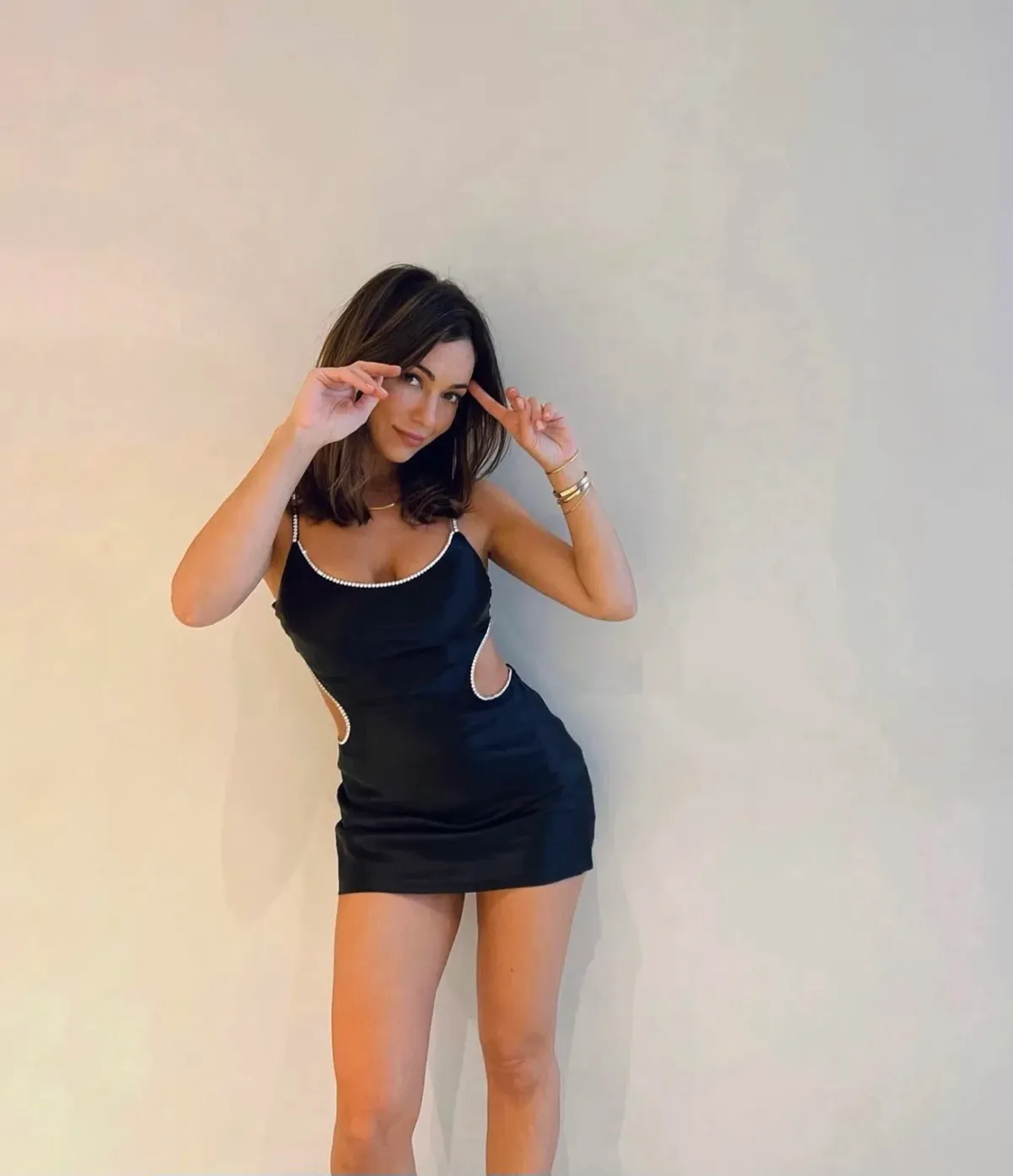 Michael Lo Sordo  Luna Mini Dress Black Size 6 - Image 2