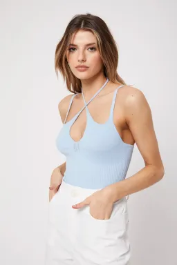 Atoir Rozalia Knitted Cami Top Baby Blue Size Small for rent on The Volte - image 1