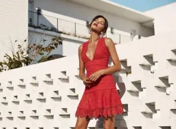 Kookai Francesca Mini Dress Red Size 36 / Au 8 for rent on The Volte - image 3