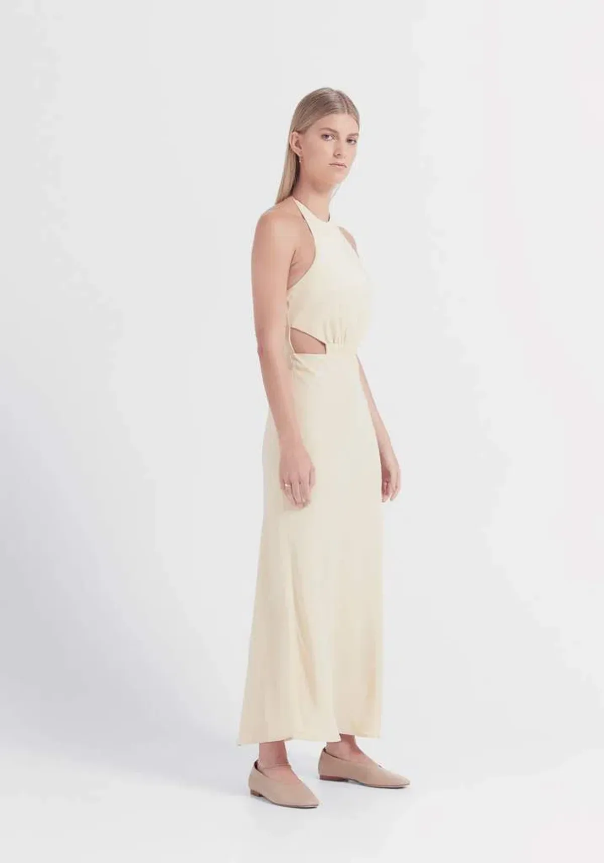 Viktoria & Woods Fluorescent Midi Dress Soybean Size 8 - Image 1