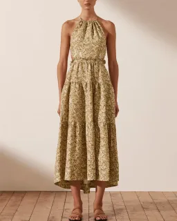 Shona joy Orion Backless Midi Dress Floral Size 10 for rent on The Volte - image 1