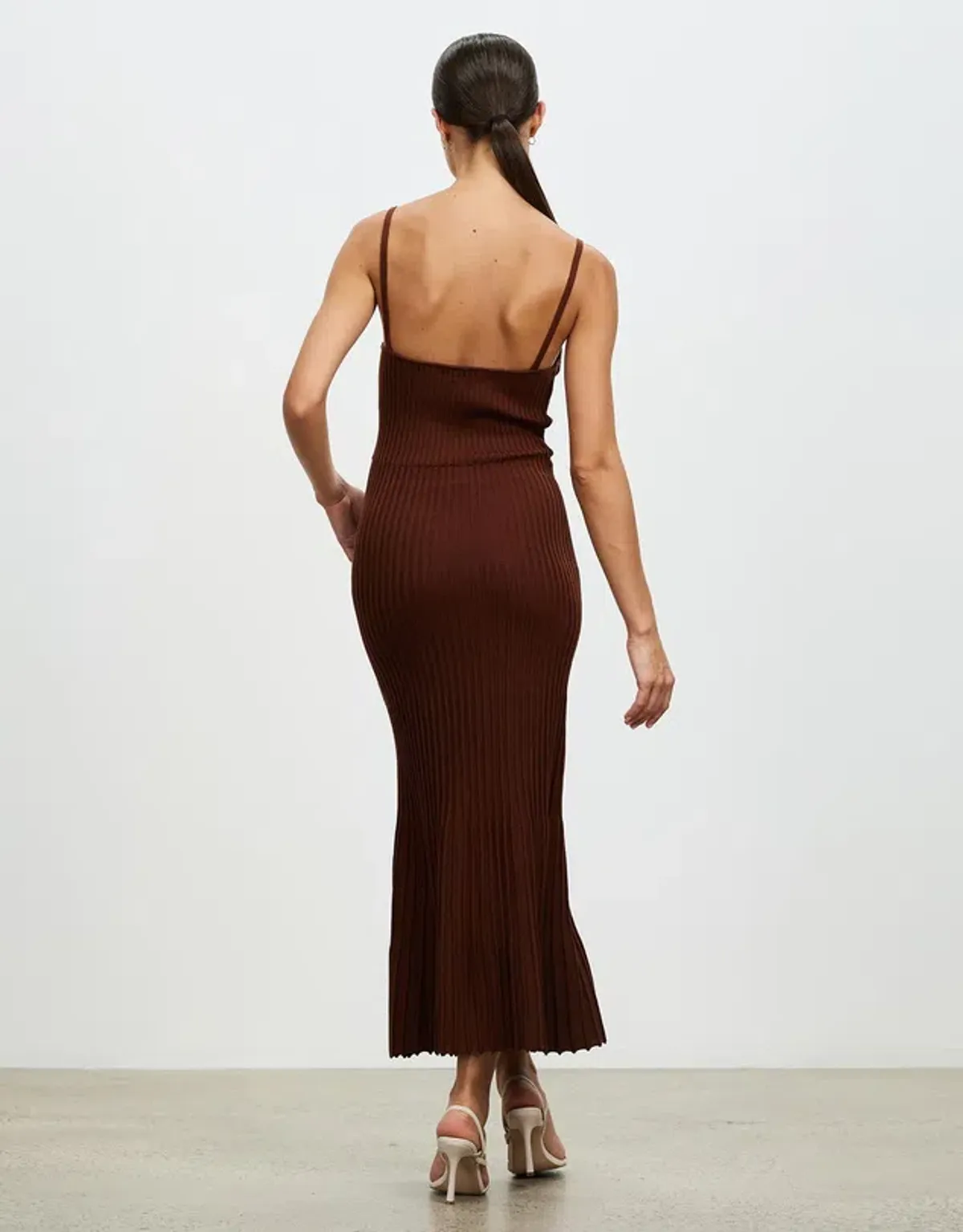 Lover Nina Midi Dress Brown Size 8 - Image 3