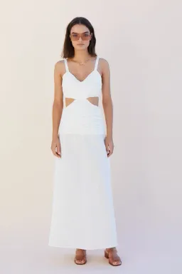Suboo Aster Cut Out Maxi Dress White Size L/Au 12 for rent on The Volte - image 1
