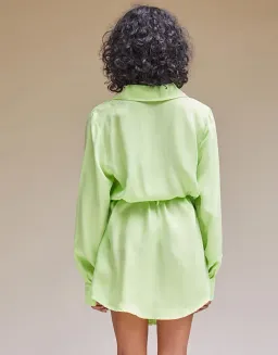 Suboo Sky Mini Shirt Dress Green Size S / Au 8 for rent on The Volte - image 3