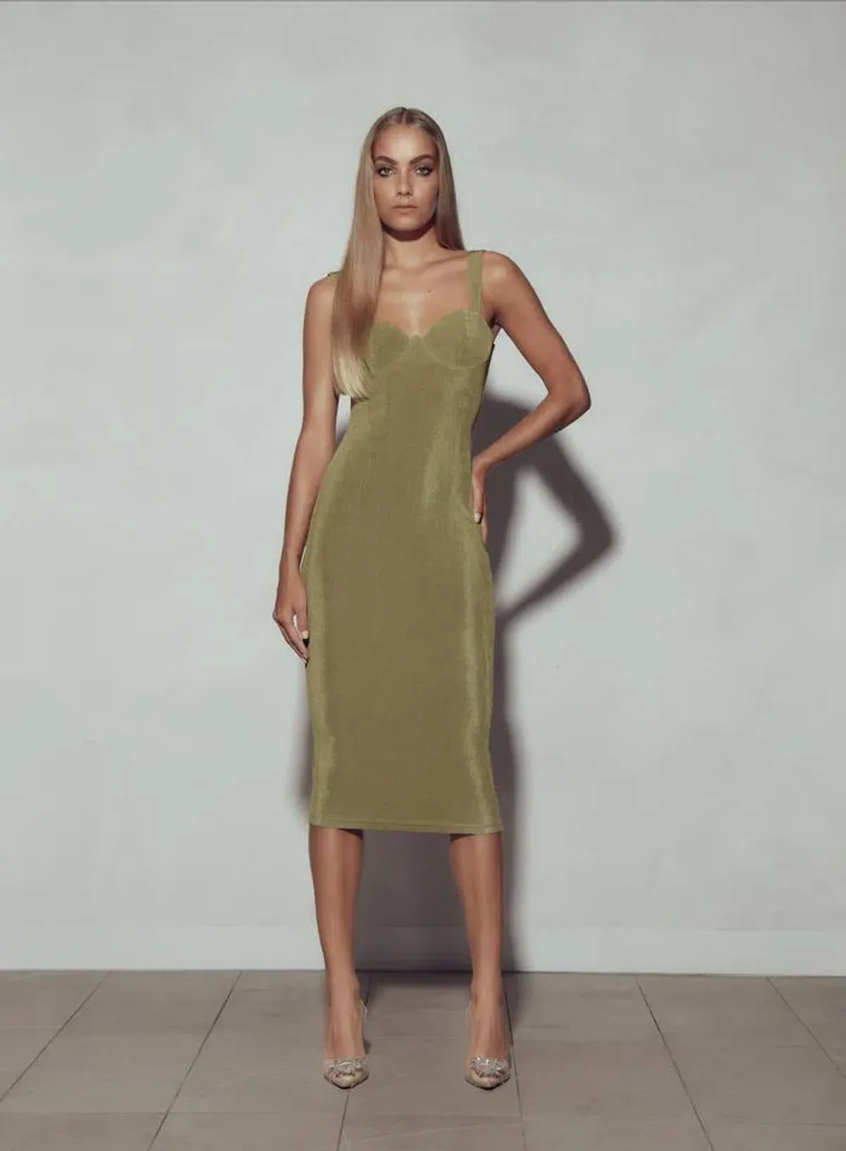 Kianna Hailey Dress Olive Size 10 - Image 1