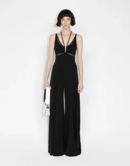 Cue Jersey Panelled Jumpsuit Black Size 8 for rent on The Volte - image 1