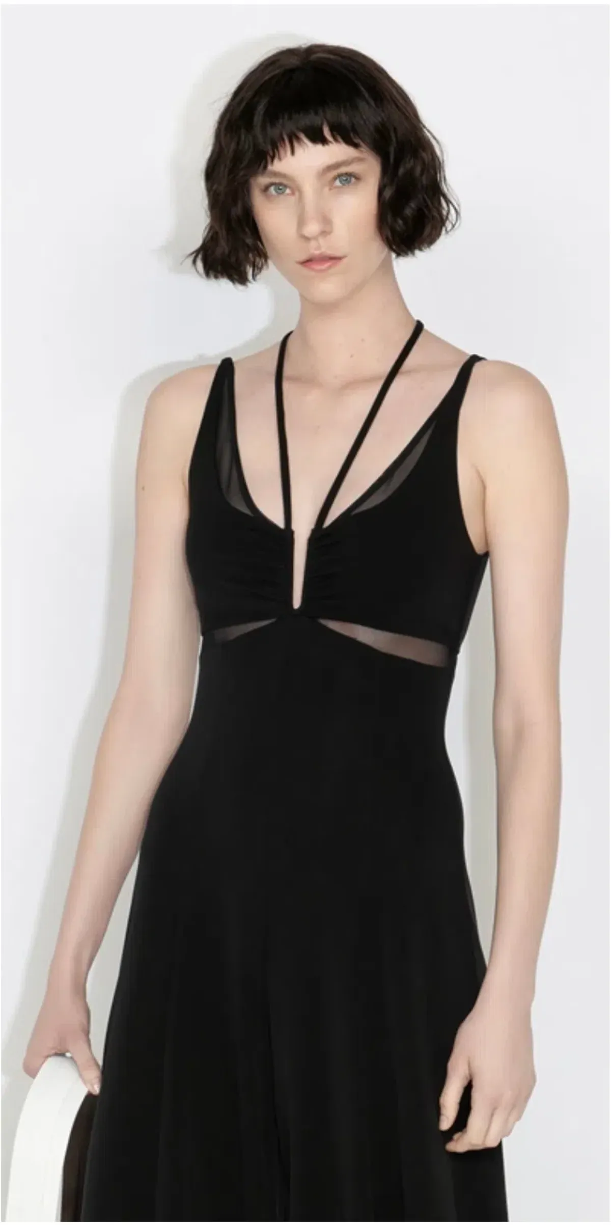 Cue Jersey Panelled Jumpsuit Black Size 8 - Image 2