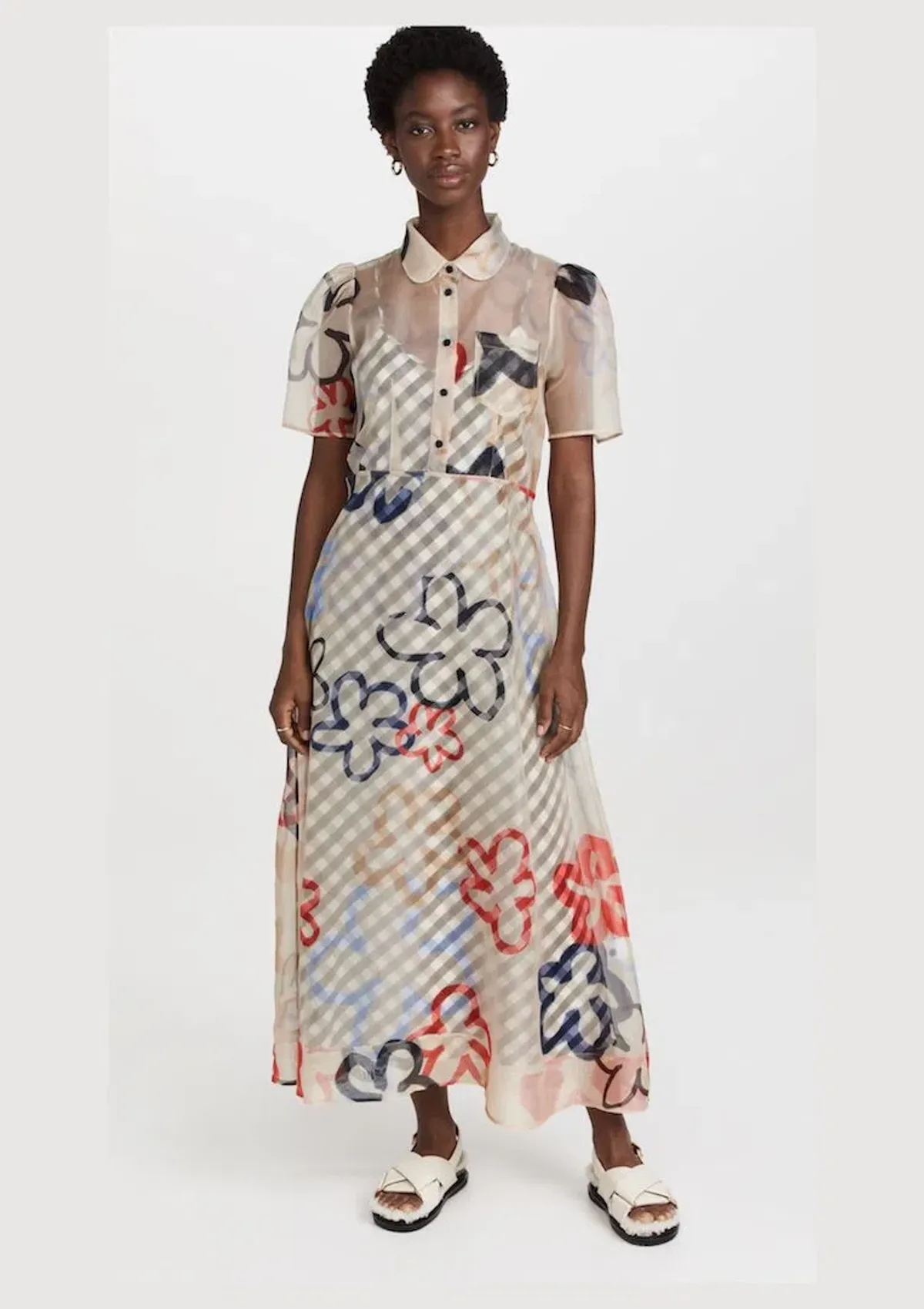 Lee Mathews Dixie Collared Maxi Dress Floral Size 1 / Au 8 - Image 1