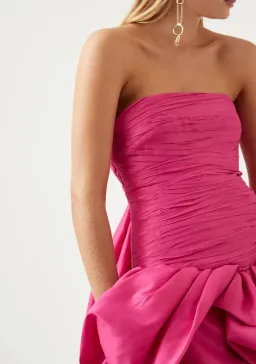 Aje  Piacere Bubble Hem Mini Dress Fuchsia Size 10 / M for rent on The Volte - image 5