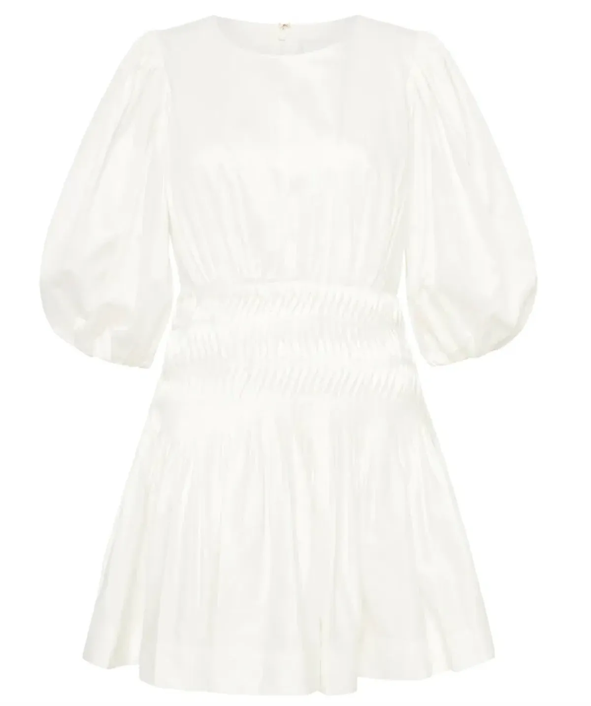 Aje Tidal Tucked Mini Dress White Size 8 / S - Image 4