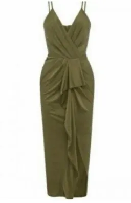 SHEIKE - Olive green cocktail dress - size 10 for rent on The Volte - image 2