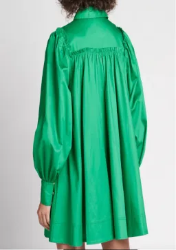 Aje Tidal Tucked Smock Mini Dress Green Size 8 for rent on The Volte - image 2