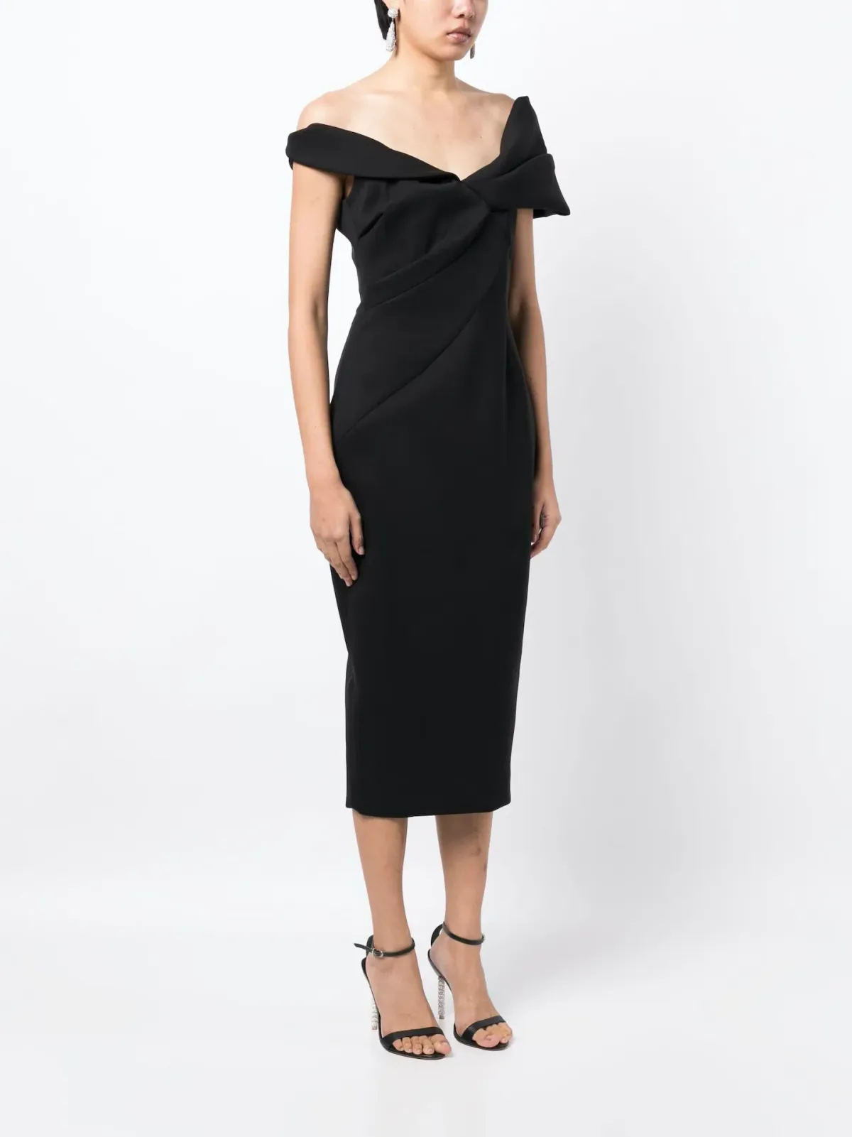 Rachel Gilbert Matteo Midi Dress In Black Size 2 / AU 10  - Image 2