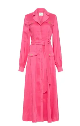 Aje Sophie Shirt Midi Dress Pink Size 10 / M for rent on The Volte - image 6
