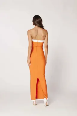 Bianca & Bridgett Ashley Midi Dress Orange Size 6 for rent on The Volte - image 4