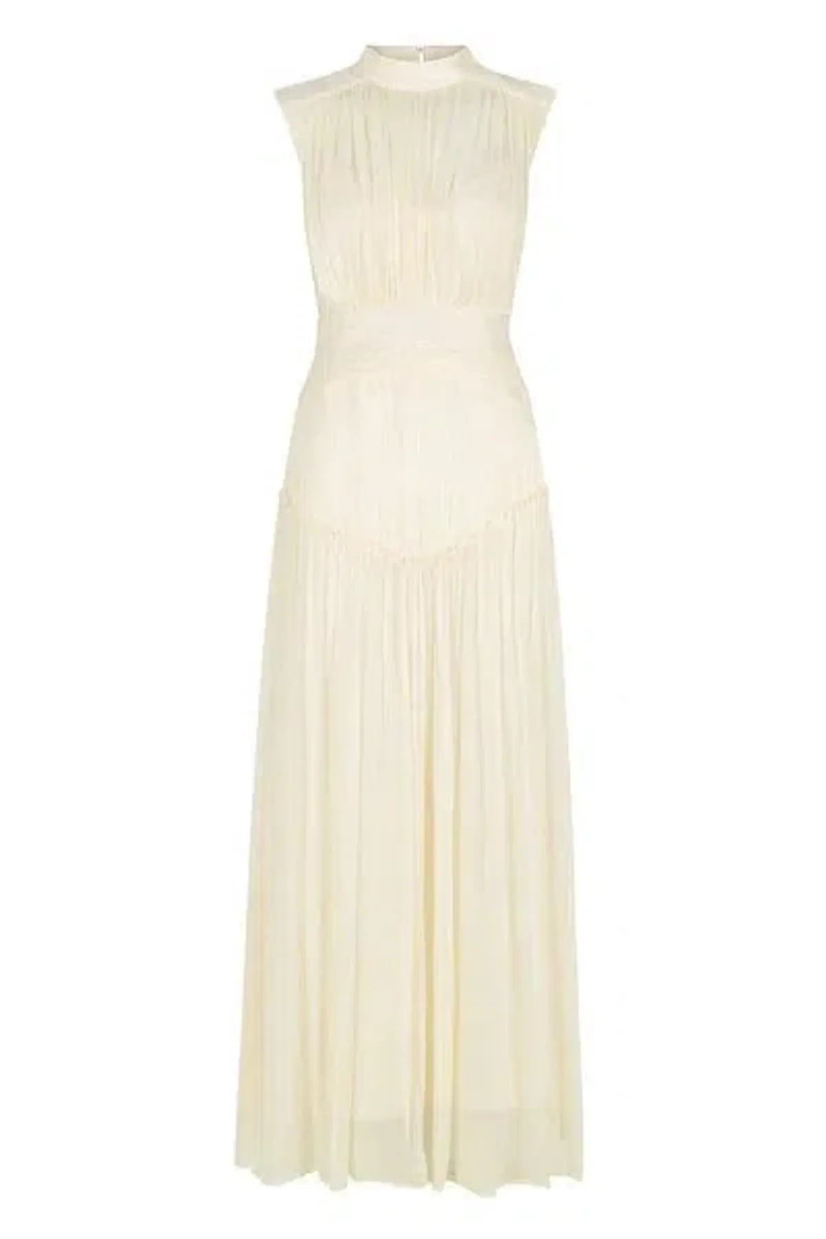 Shona Joy Clemence High Neck Dress Cream Size 12 - Image 3
