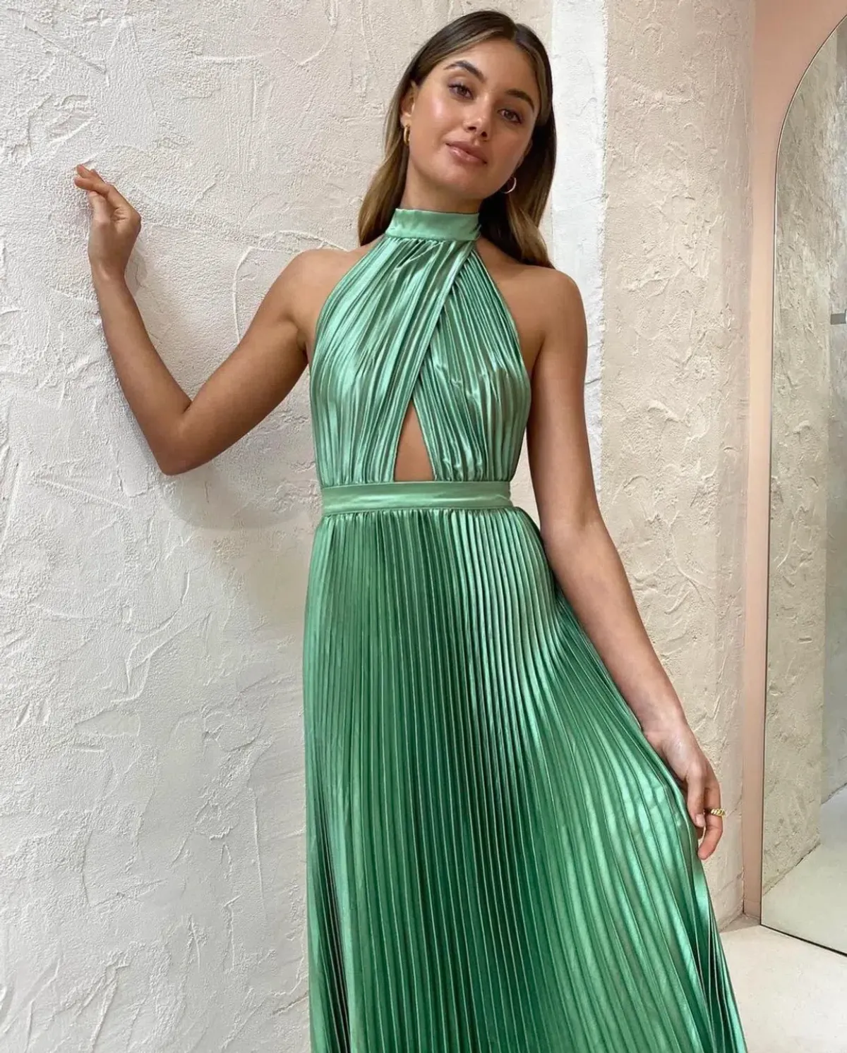 L’Idee Renaissance Gown in Sea Green Size 8 - Image 2