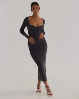 Indian Summer The Label Bella Maxi Dress Slate Size S/Au 8 for rent on The Volte - image 2