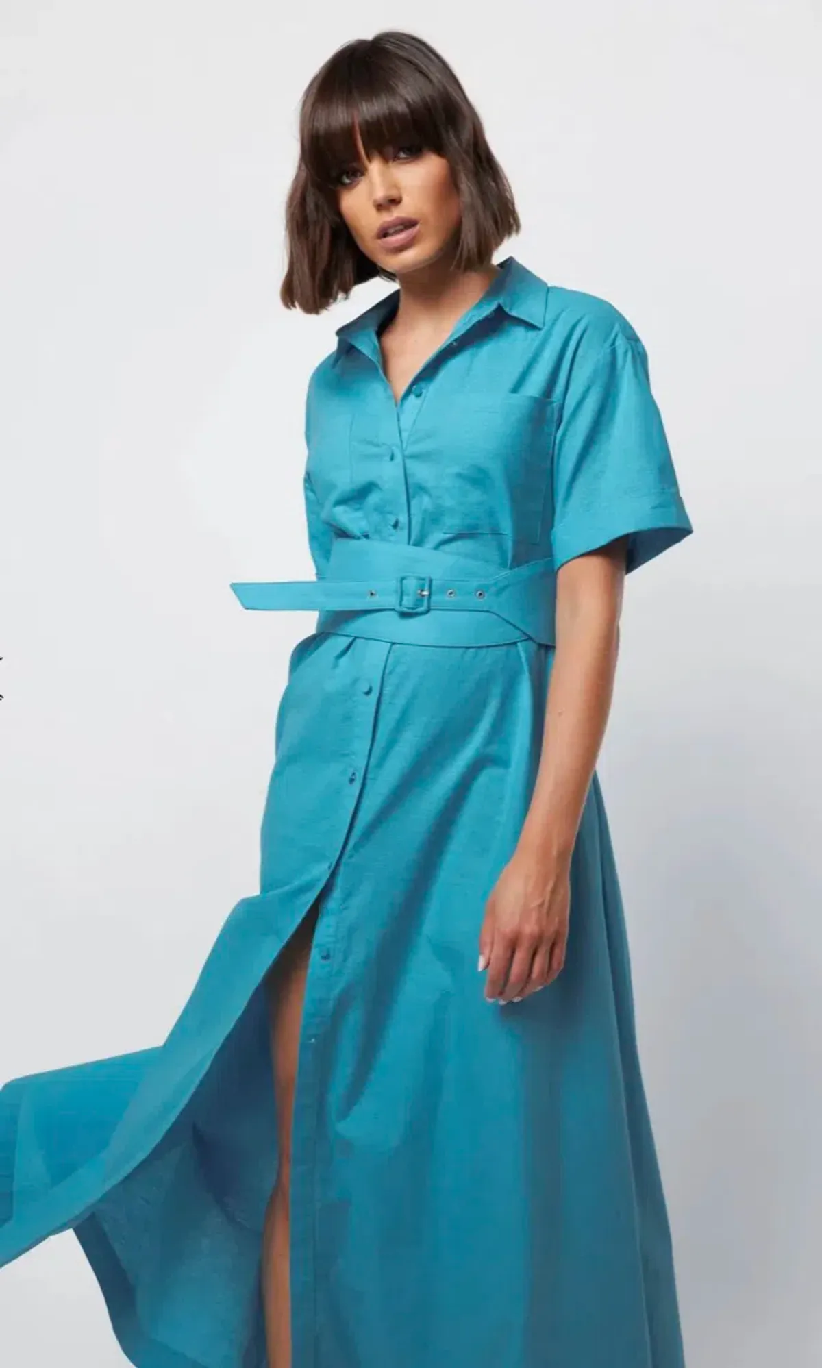 Mossman The Blue Light Shirt Dress Blue Size 16 - Image 3