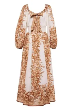 Zimmermann Moonshine Scoop Linen Maxi Dress Caramel Lily Size 0P / AU 6 for rent on The Volte - image 5