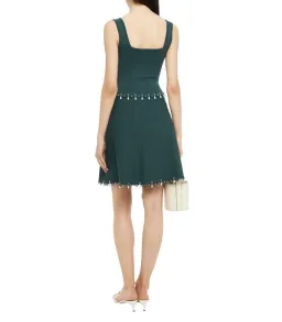 Sandro Amyla Embellished Stretch-knit Mini Skirt And Top Set Green Size 10 for rent on The Volte - image 2