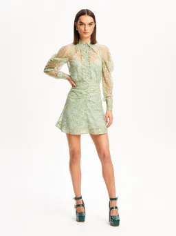 Alice McCall Moon Landing Mini Dress Lime Cream Size 12 for rent on The Volte - image 1