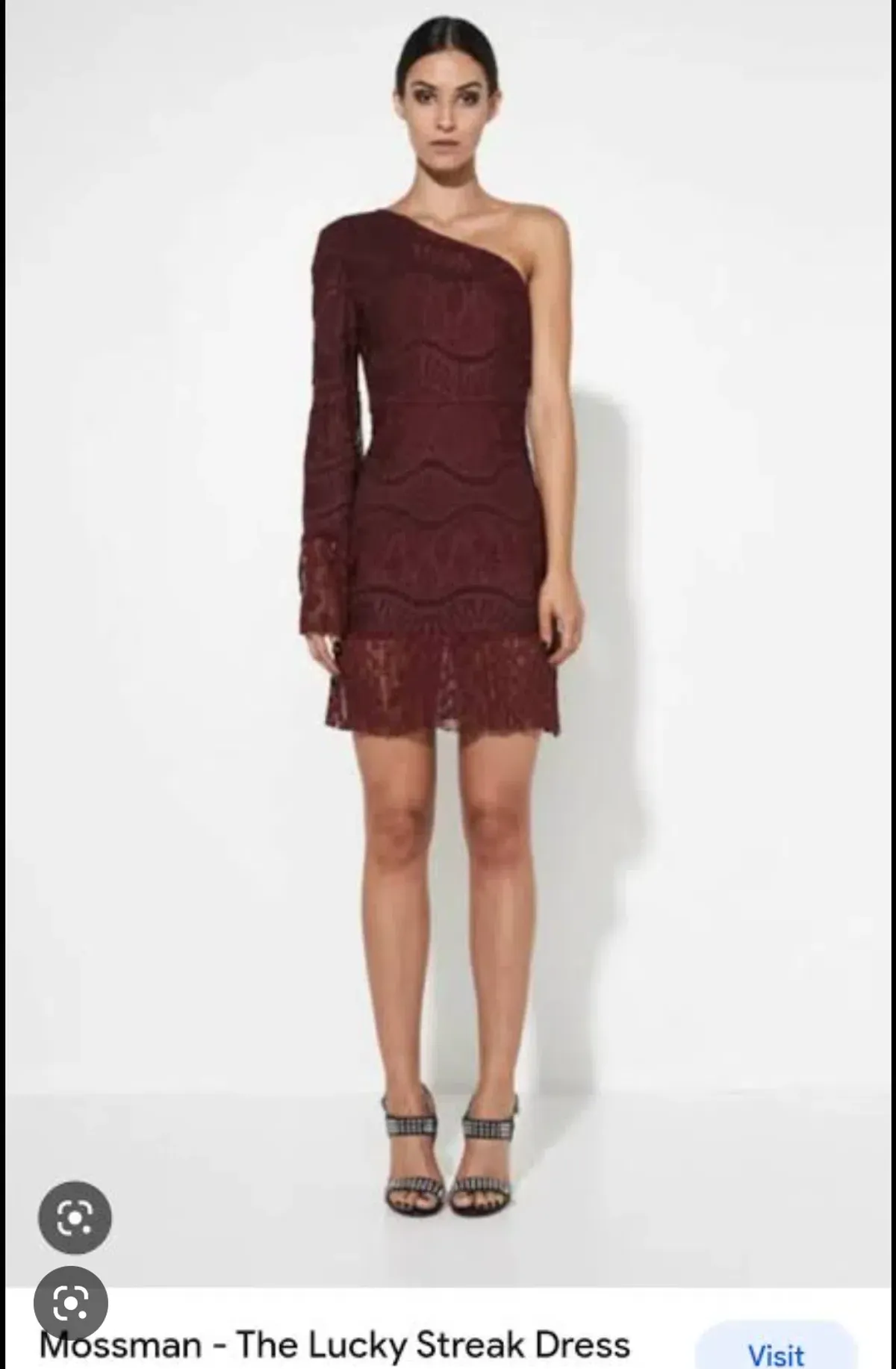 Mossman The Lucky Streak Dress Burgundy Size 6 - Image 2