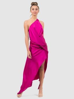 One Fell Swoop Philly Midi Dress Cardinal Pink Size 6 for rent on The Volte - image 1