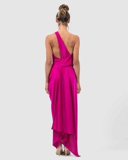 One Fell Swoop Philly Midi Dress Cardinal Pink Size 6 for rent on The Volte - image 4