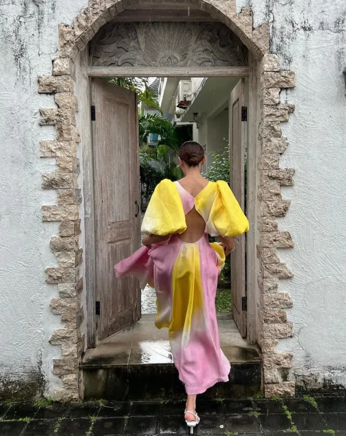 Aje Cloud Burst Midi Dress Tie Dye Print Size 8 - Image 4