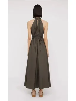 Scanlan Theodore Cotton Strapping Dress Jungle Green Size AU 8 for rent on The Volte - image 2
