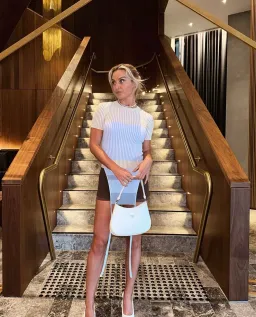 Prada Cleo Brushed Leather Shoulder Bag Chalk for rent on The Volte - image 4