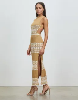 Lover Oslo Maxi Dress Brown Size 6 for rent on The Volte - image 2