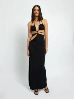 Christopher Esber Displace Dress Black Size 6 / XS for rent on The Volte - image 2