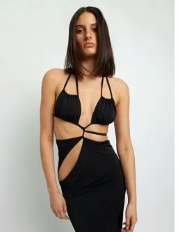 Christopher Esber Displace Dress Black Size 6 / XS for rent on The Volte - image 4