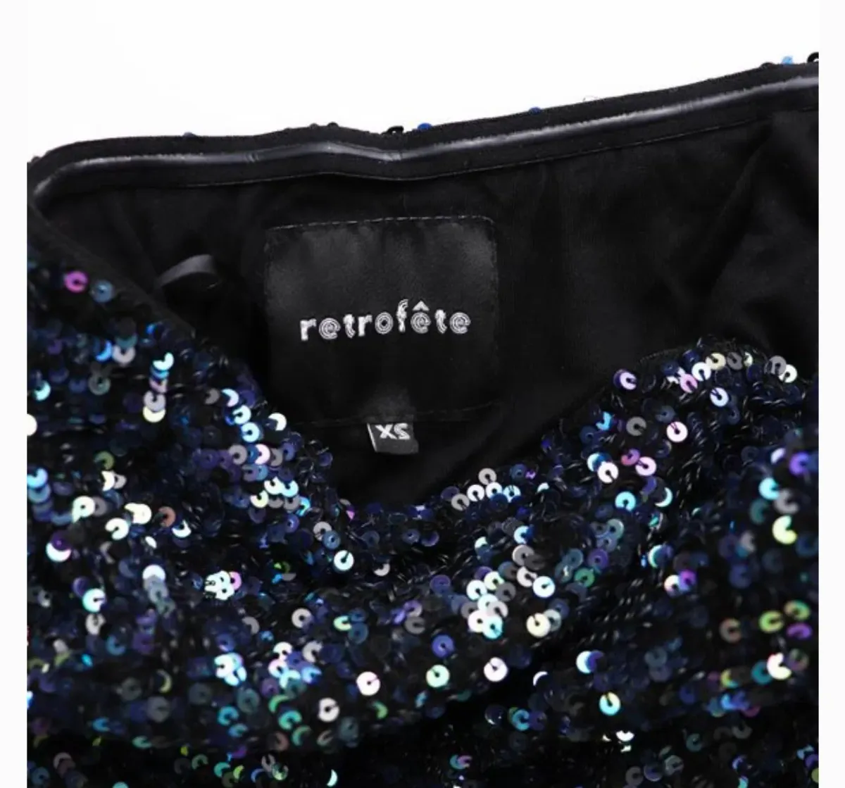 Retrofete Kendal Sequin Romper Black Size XS - Image 4