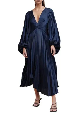 Acler Palms Dress Navy Size 8 for rent on The Volte - image 1