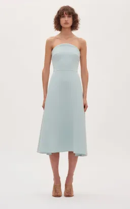 Dion Lee Concave Crepe Strapless Midi Dress Seafoam Size 8 for rent on The Volte - image 1