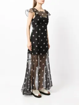 Sir the Label Margot Low Back Gown Black Polka Dot Print Size 1 /AU 8 for rent on The Volte - image 2