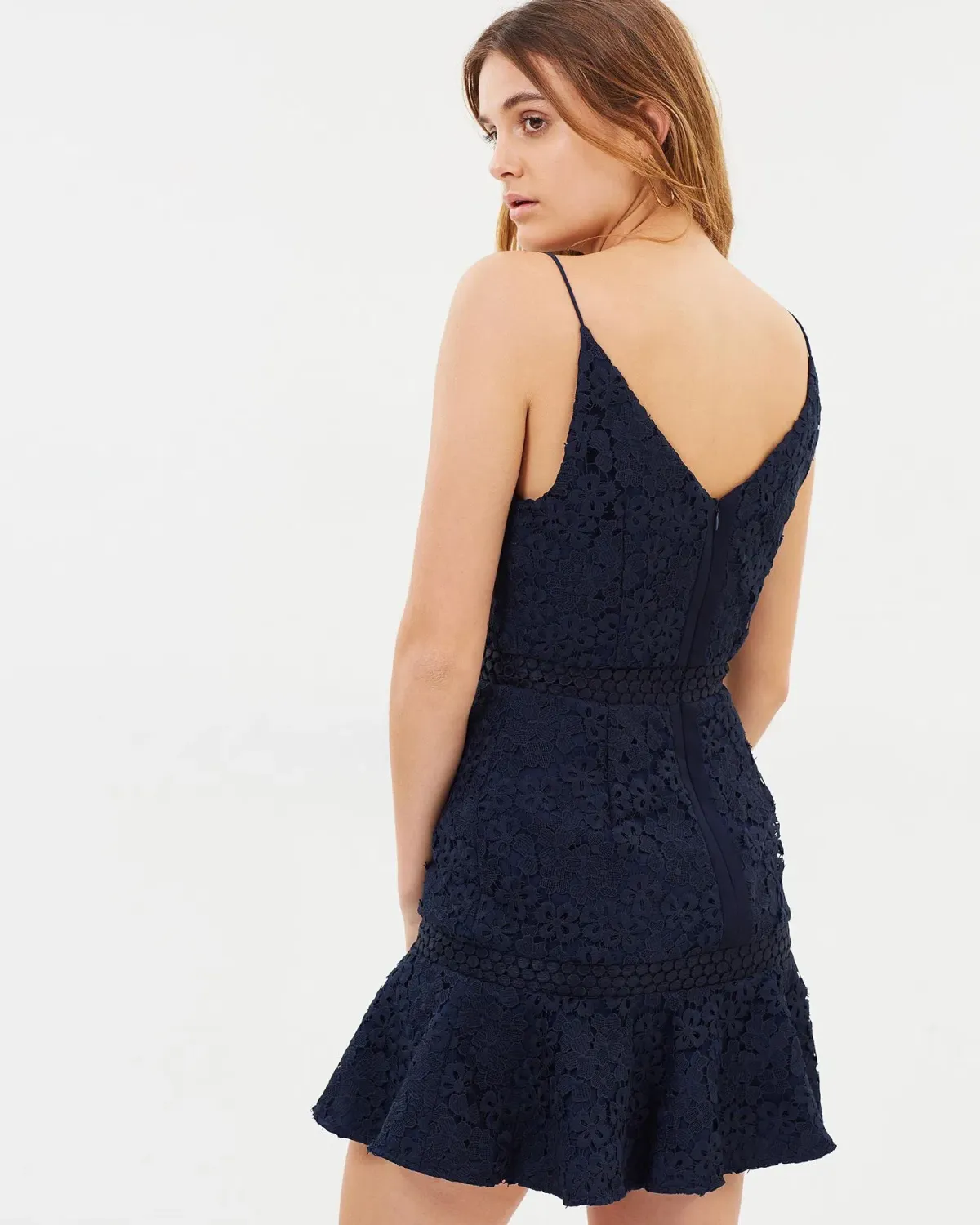 Keepsake the Label Utopia Lace Mini Dress Navy Size 10  - Image 5