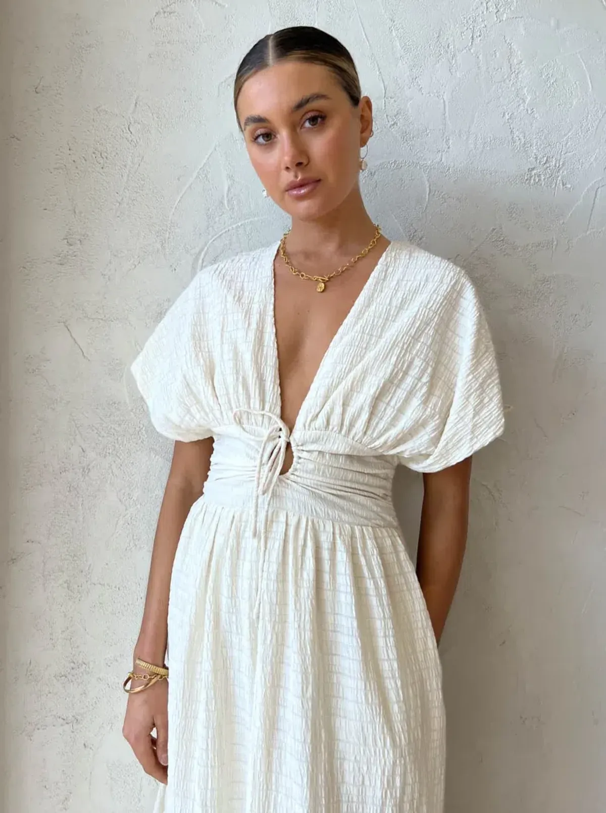 Sovere Lucid Midi Dress in Porcelain Size 10 / M - Image 4