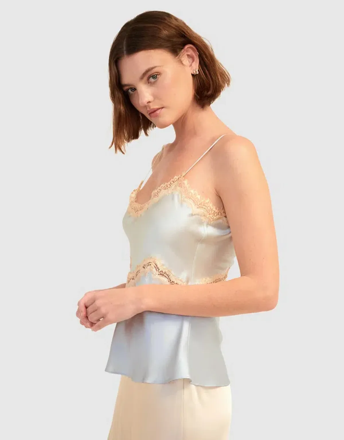 Ginia Hope Lace Cami Blue Size S / Au 8 - Image 4